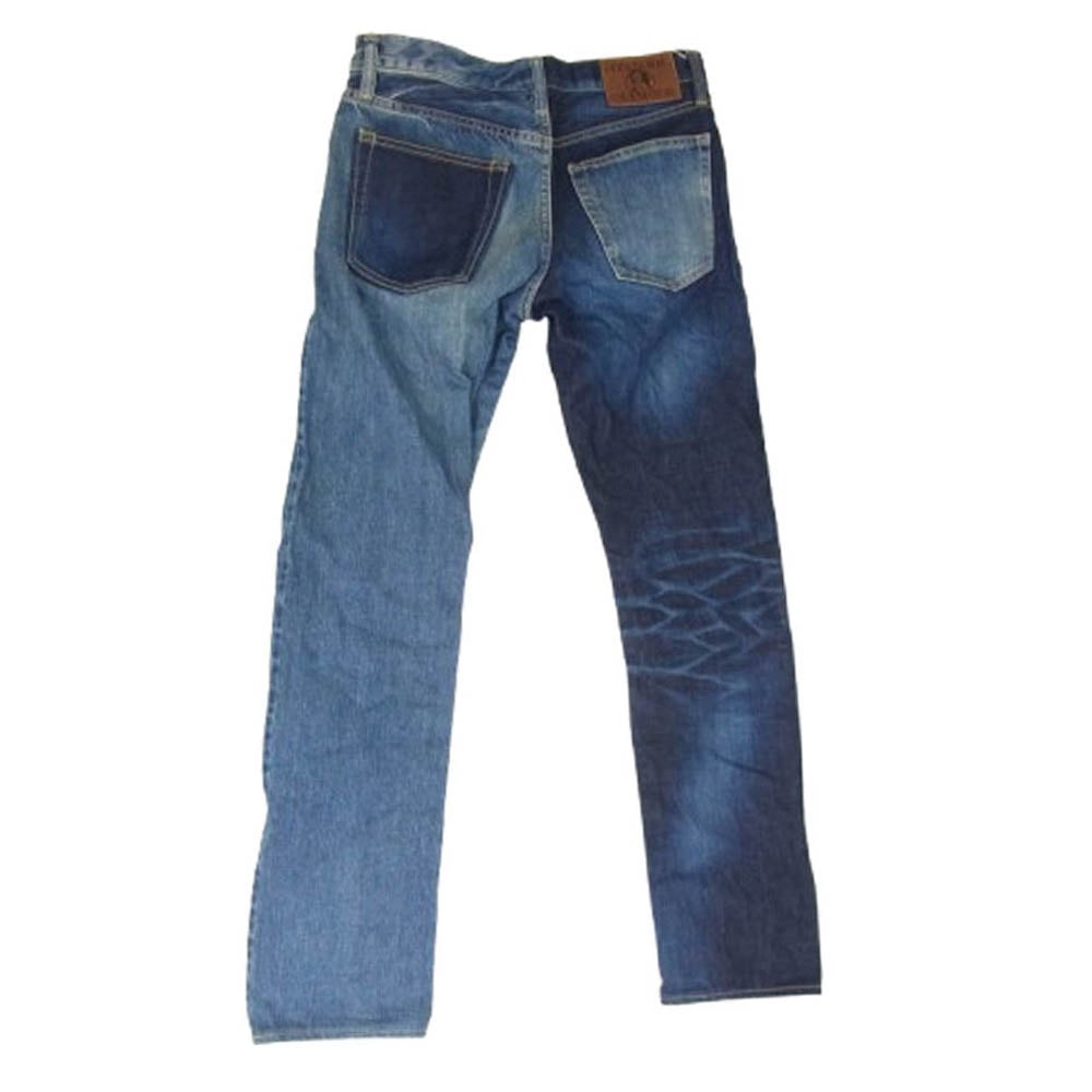 HYSTERIC GLAMOUR ヒステリックグラマー 14SS 0241AP12 HRLR加工 スタッズ スリムストレート デニム パンツ インディゴブルー系 28【中古】