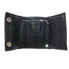 CHROME HEARTS クロムハーツ（原本有） 3FOLD 3フォールド クロスボールボタン コンパクト ウォレット レザー 三つ折り財布 ブラック系【中古】