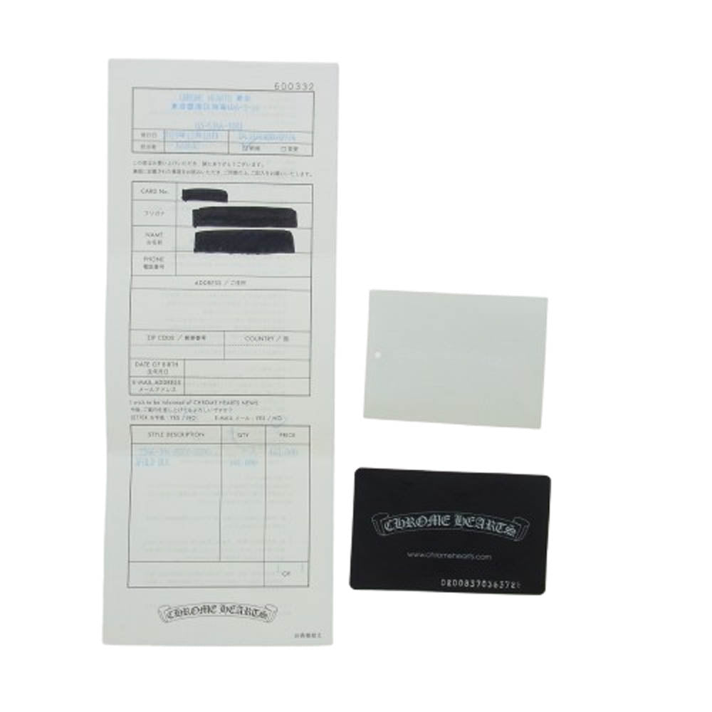 CHROME HEARTS クロムハーツ（原本有） 3FOLD 3フォールド クロスボールボタン コンパクト ウォレット レザー 三つ折り財布 ブラック系【中古】