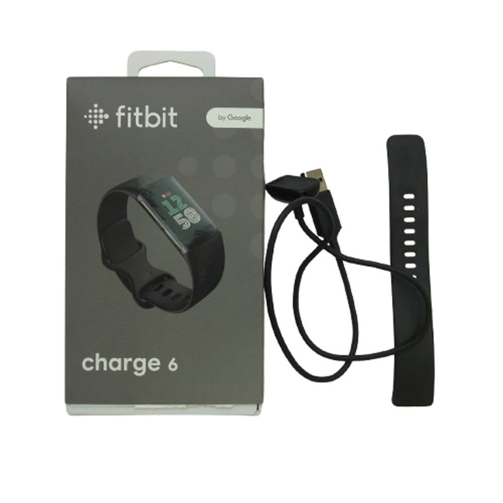 フィットビット GA05183-AP charge6 チャージ 6 フィットネストラッカー GPS搭載 ウェアラブル スマート ウォッチ ブラック系【中古】