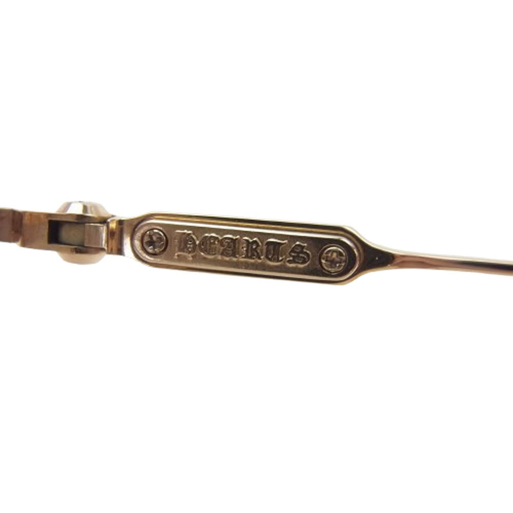 CHROME HEARTS クロムハーツ（原本無） SOFFFFFFFFERS 純正レザーアイウェアケース付属 サイドフローラルクロステンプル リムレス アイウェア 眼鏡【中古】