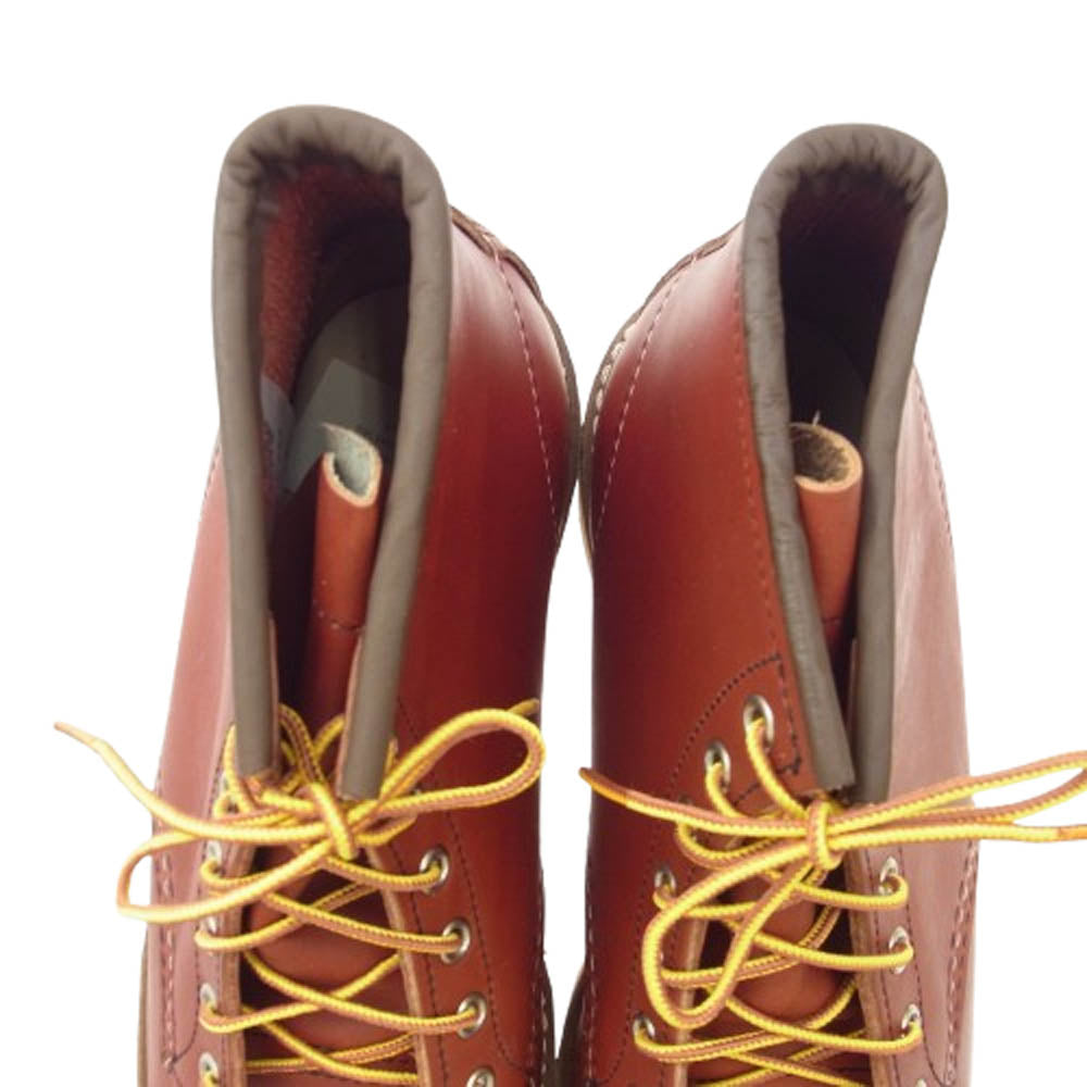 RED WING レッドウィング 8875 四角犬タグ 復刻 Irissh Setter アイリッシュセッター 6inch CLASSIC MOC TOE 6インチ クラシック モックトゥ ブーツ ブラウン系 9h【極上美品】【中古】