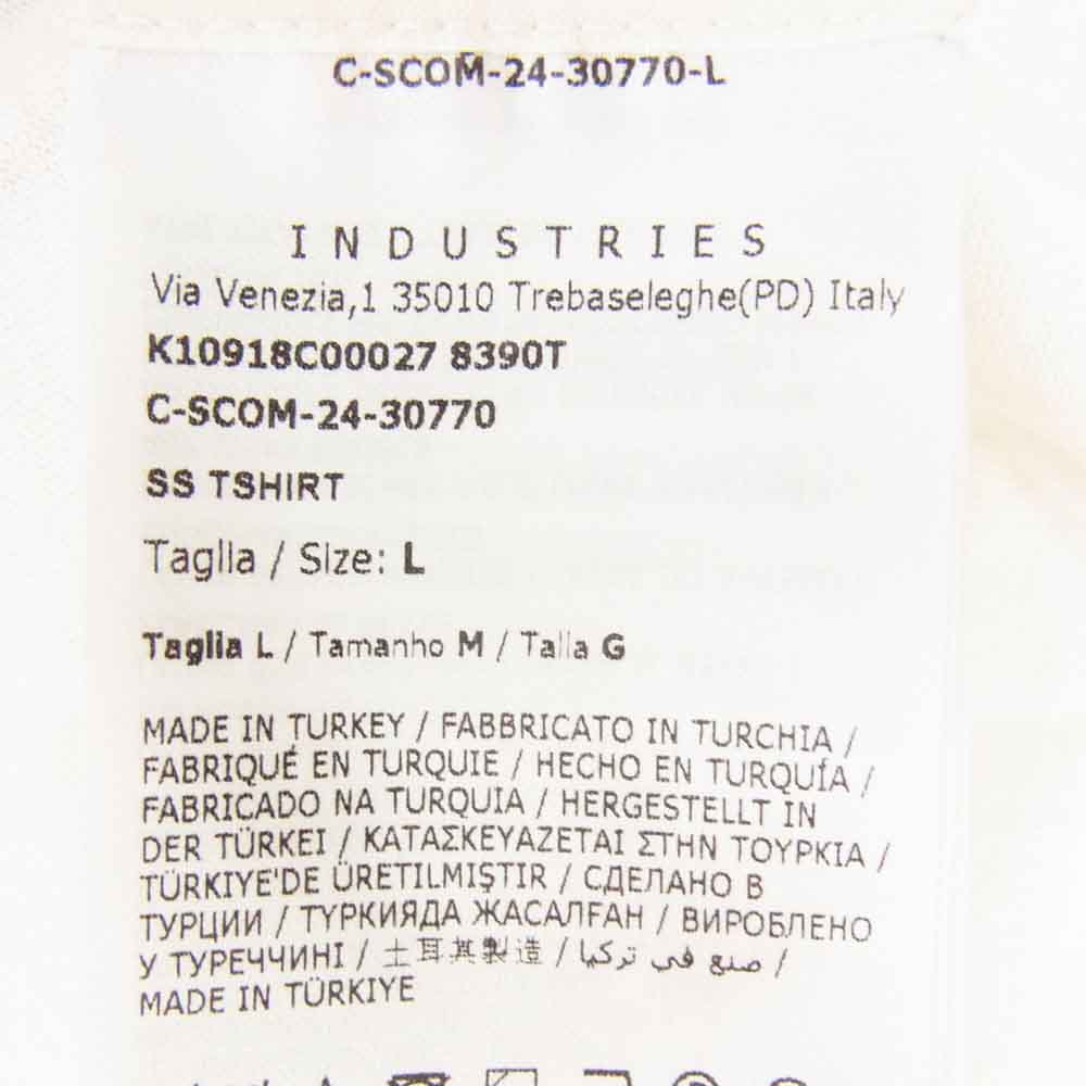 MONCLER モンクレール K10918C000278390T SS TSHIRT カラーネック ロゴレタリング 半袖 Tシャツ ホワイト系 L【中古】