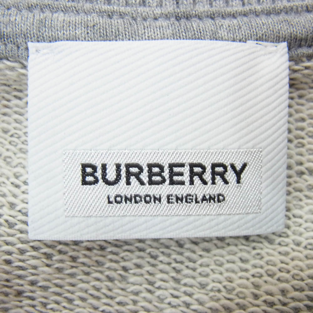 BURBERRY LONDON バーバリー ロンドン 8048286 Horseferry ホースフェリー ロゴプリント スウェット トレーナー グレー系 L【美品】【中古】