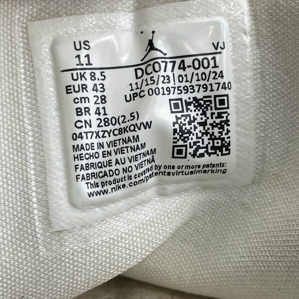 NIKE ナイキ DC0774-001 Women's Air Jordan 1 Low ウィメンズモデル エアジョーダン ローカット スニーカー ホワイト系 28cm【中古】