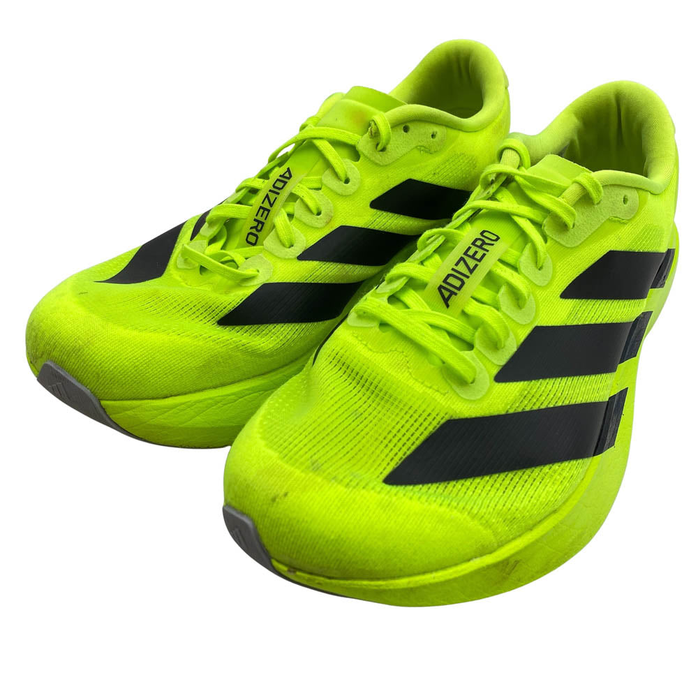 adidas アディダス JR3416 EVO SL ADIZERO アディゼロ エヴォ スニーカー ランニングシューズ ライトグリーン系 27.5cm【中古】