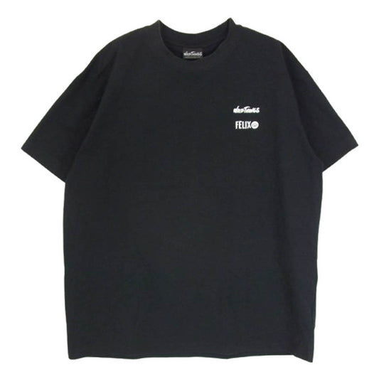 WILDTHINGS ワイルドシングス FELIX THE CAT Denali S/S Tee フィリックス ザ キャット 半袖 Tシャツ ブラック系 M【中古】