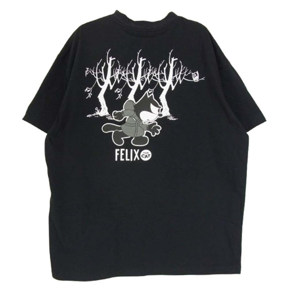 WILDTHINGS ワイルドシングス FELIX THE CAT Denali S/S Tee フィリックス ザ キャット 半袖 Tシャツ ブラック系 M【中古】