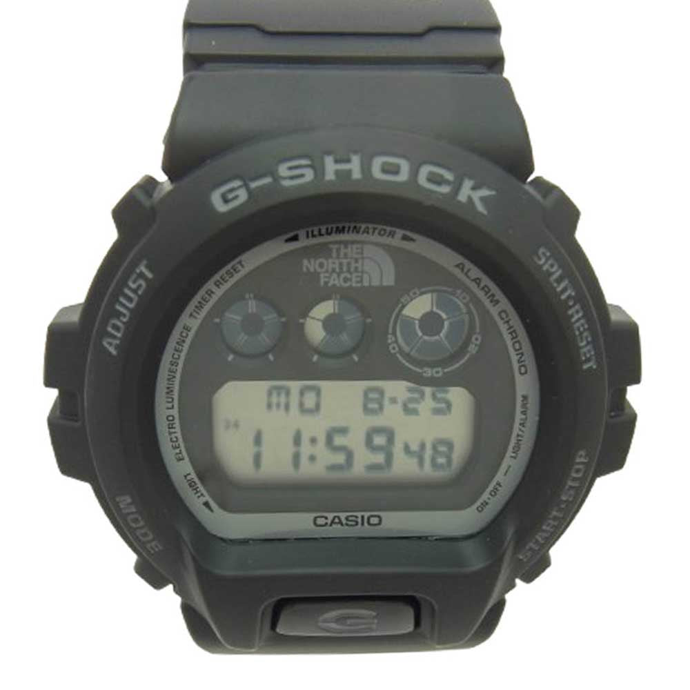 Supreme シュプリーム 22AW DW-6900NS × THE NORTH FACE ノースフェイス × G-SHOCK ジーショック Watch TIMES SQUARE デジタルウォッチ 腕時計 ブラック系【美品】【中古】