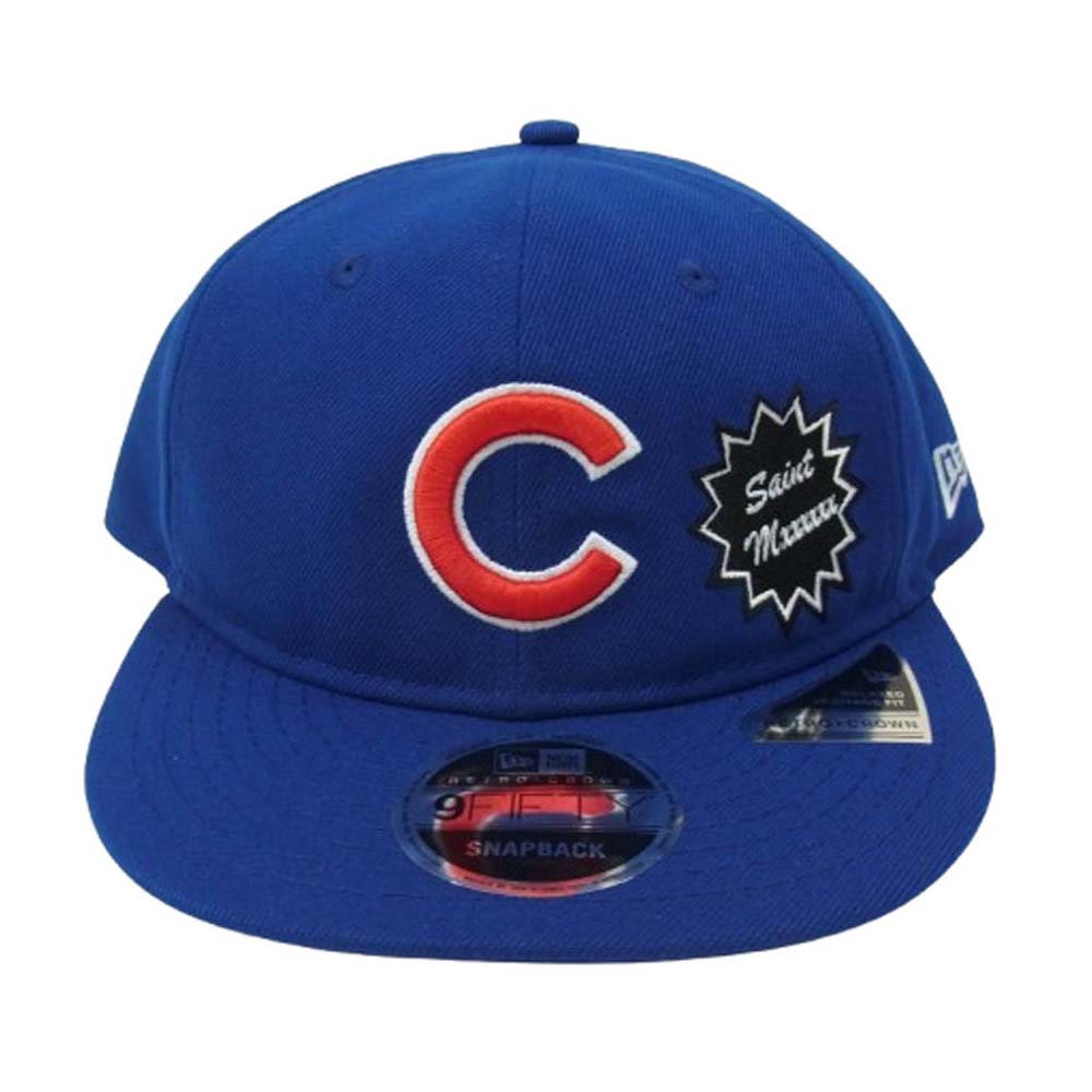 SAINT MICHAEL セントマイケル 25SS SM-HR8-0000-C47 × NEW ERA ニューエラ NE CAP ベースボール キャップ 帽子 ブルー系【極上美品】【中古】