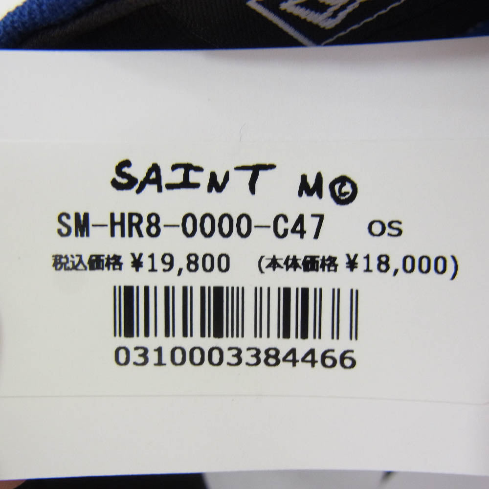 SAINT MICHAEL セントマイケル 25SS SM-HR8-0000-C47 × NEW ERA ニューエラ NE CAP ベースボール キャップ 帽子 ブルー系【極上美品】【中古】