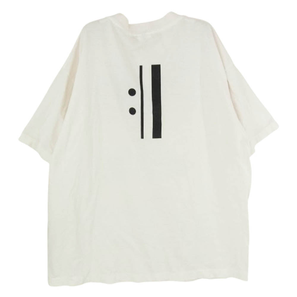 SAINT MICHAEL セントマイケル 25SS SM-HR8-0000-C13 × EVENGELION エヴァンゲリオン × GEEKS RULE ギークスルール S／S TEE ORANGE プリント 半袖 Tシャツ オフホワイト系 L【極上美品】【中古】