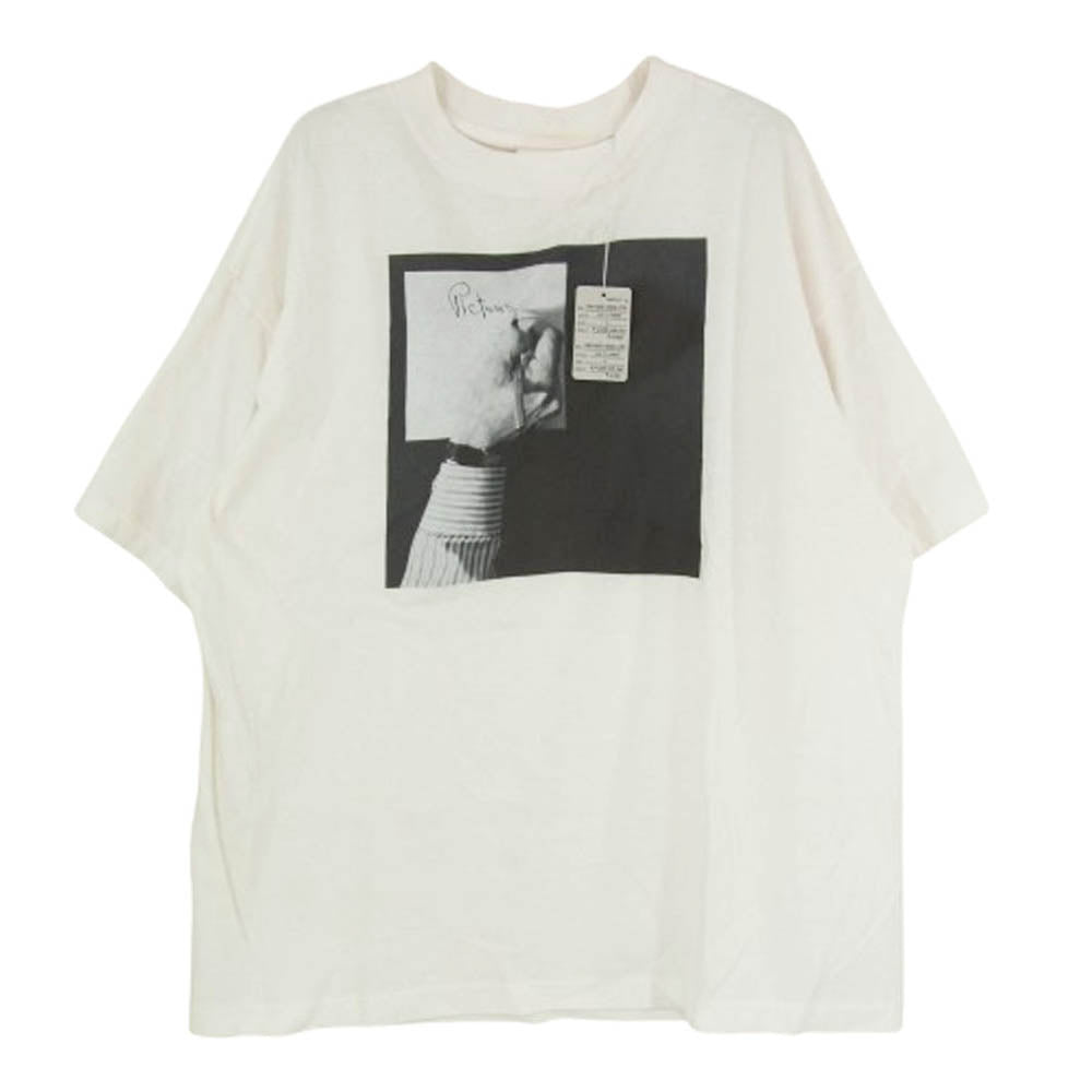 SAINT MICHAEL セントマイケル 25SS SM-HR8-0000-C18 Robert Mapplethorpe S S TEE PICTURES ロバートメイプルソープ プリント 半袖 シャツ オフホワイト系 L【極上美品】【中古】