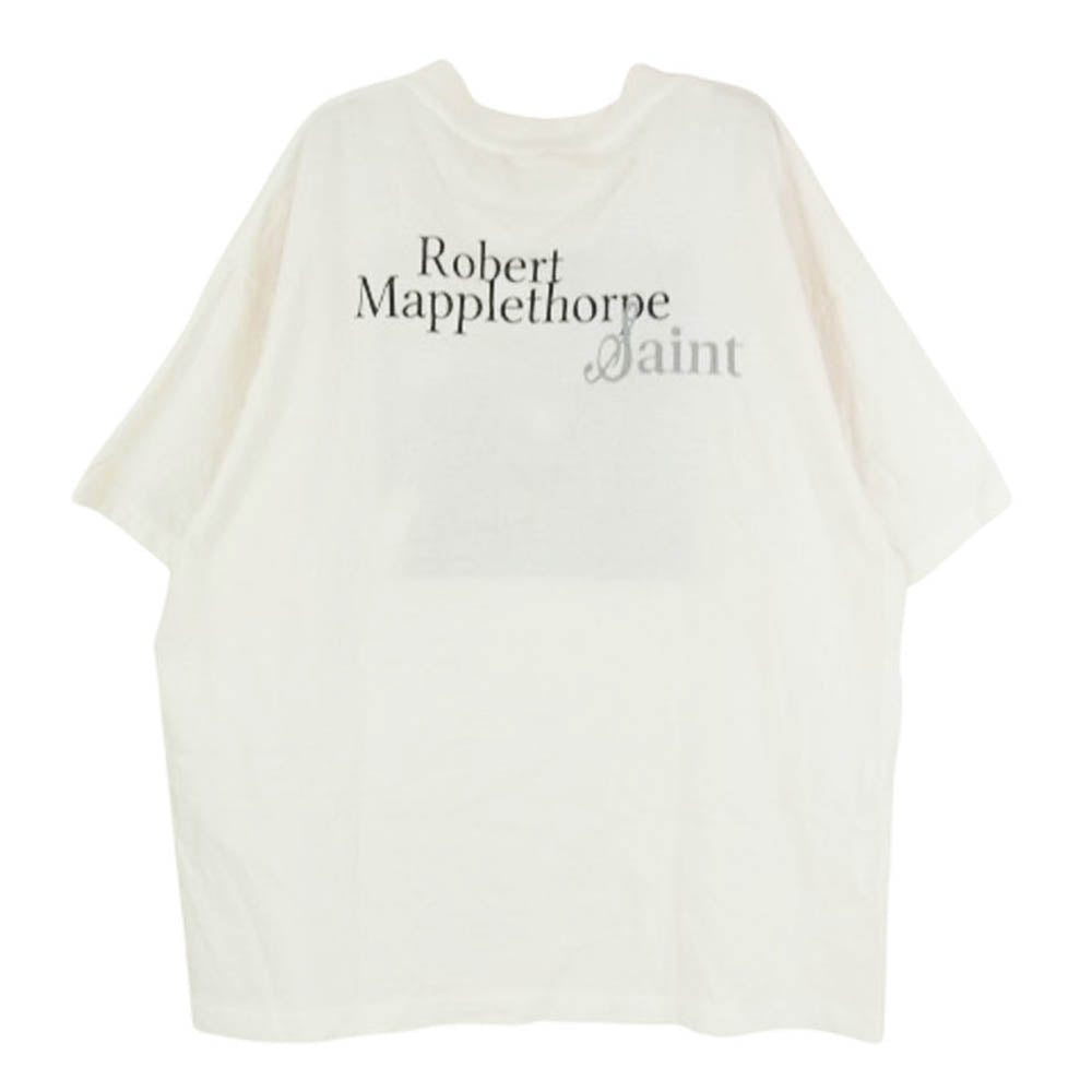 SAINT MICHAEL セントマイケル 25SS SM-HR8-0000-C18 Robert Mapplethorpe S S TEE PICTURES ロバートメイプルソープ プリント 半袖 シャツ オフホワイト系 L【極上美品】【中古】