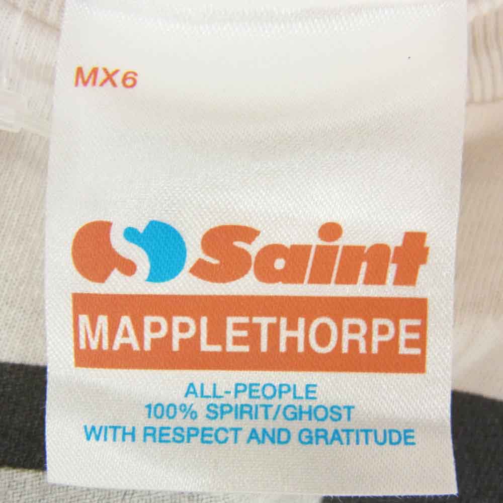 SAINT MICHAEL セントマイケル 25SS SM-HR8-0000-C18 Robert Mapplethorpe S S TEE PICTURES ロバートメイプルソープ プリント 半袖 シャツ オフホワイト系 L【極上美品】【中古】