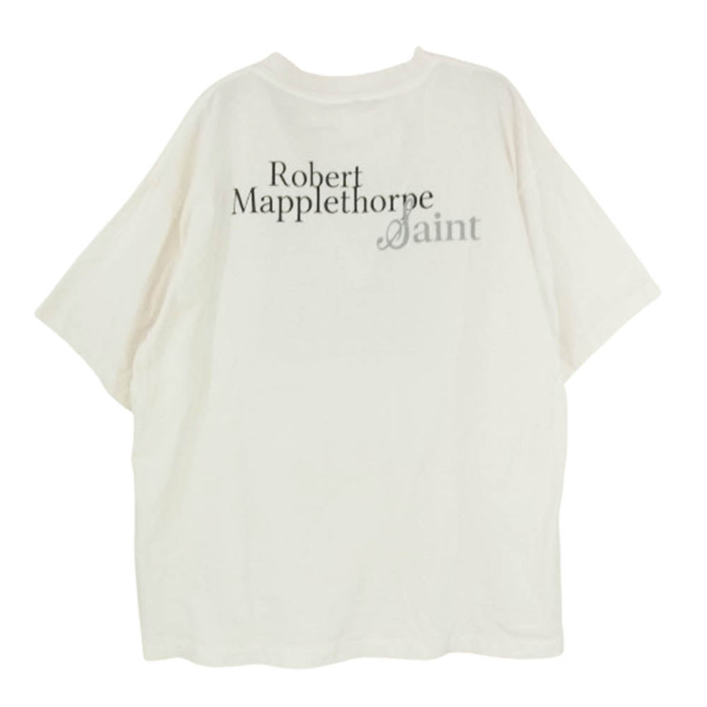 SAINT MICHAEL セントマイケル 25SS SM-HR8-0000-C16 Robert Mapplethorpe MT SS TEE PORTRAIT ロバートメイプルソープ フォトプリント 半袖 Tシャツ オフホワイト系 L【極上美品】【中古】