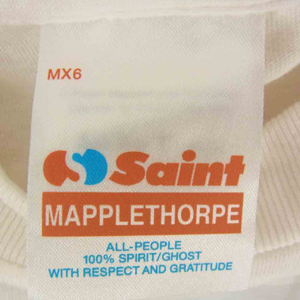 SAINT MICHAEL セントマイケル 25SS SM-HR8-0000-C16 Robert Mapplethorpe MT SS TEE PORTRAIT ロバートメイプルソープ フォトプリント 半袖 Tシャツ オフホワイト系 L【極上美品】【中古】