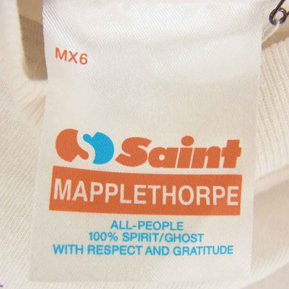SAINT MICHAEL セントマイケル 25SS SM-HR8-0000-C19 Robert Mapplethorpe EMBRACE MT_SS TEE ロバートメイプルソープ エンブレイス プリント 半袖 Tシャツ オフホワイト系 L【極上美品】【中古】