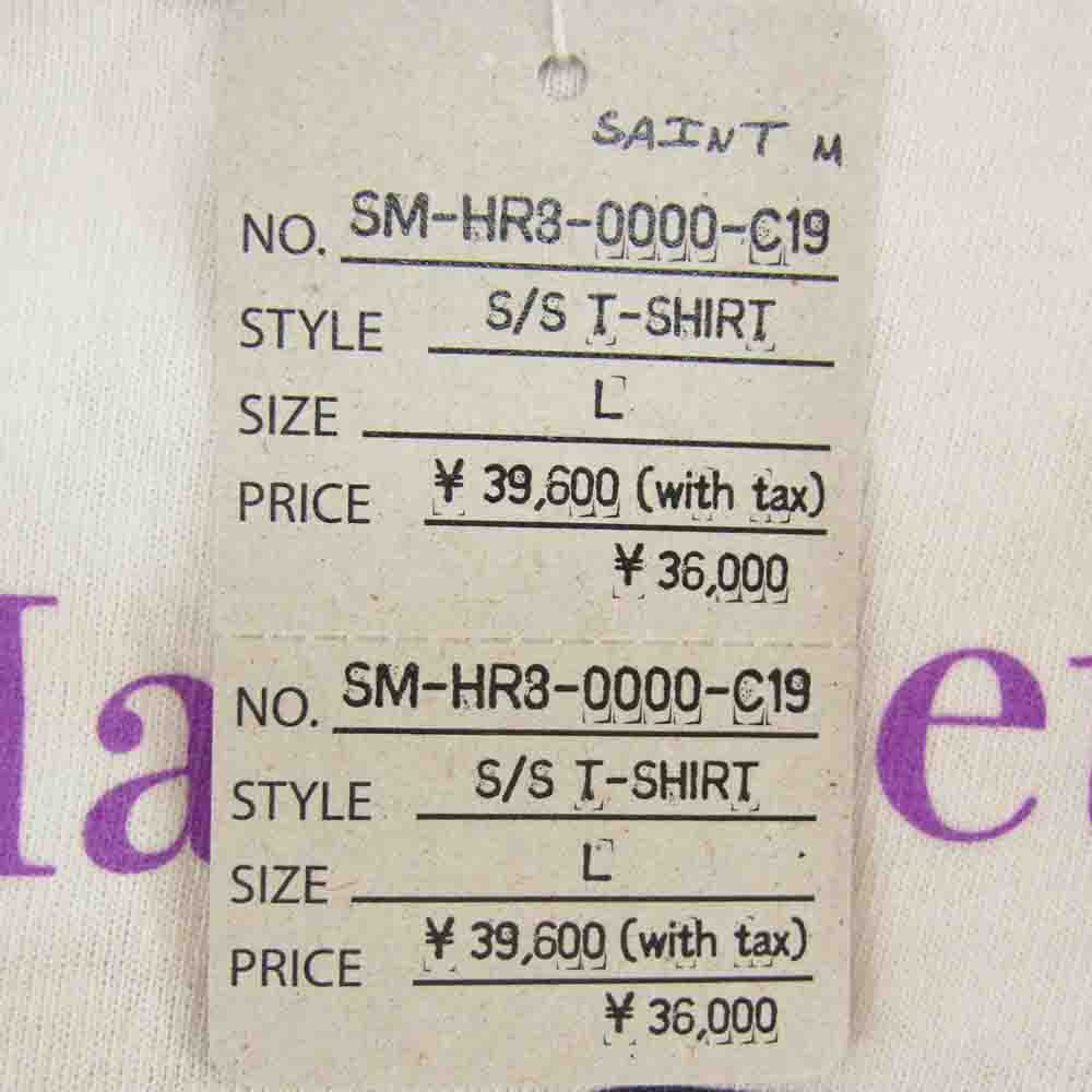 SAINT MICHAEL セントマイケル 25SS SM-HR8-0000-C19 Robert Mapplethorpe EMBRACE MT_SS TEE ロバートメイプルソープ エンブレイス プリント 半袖 Tシャツ オフホワイト系 L【極上美品】【中古】