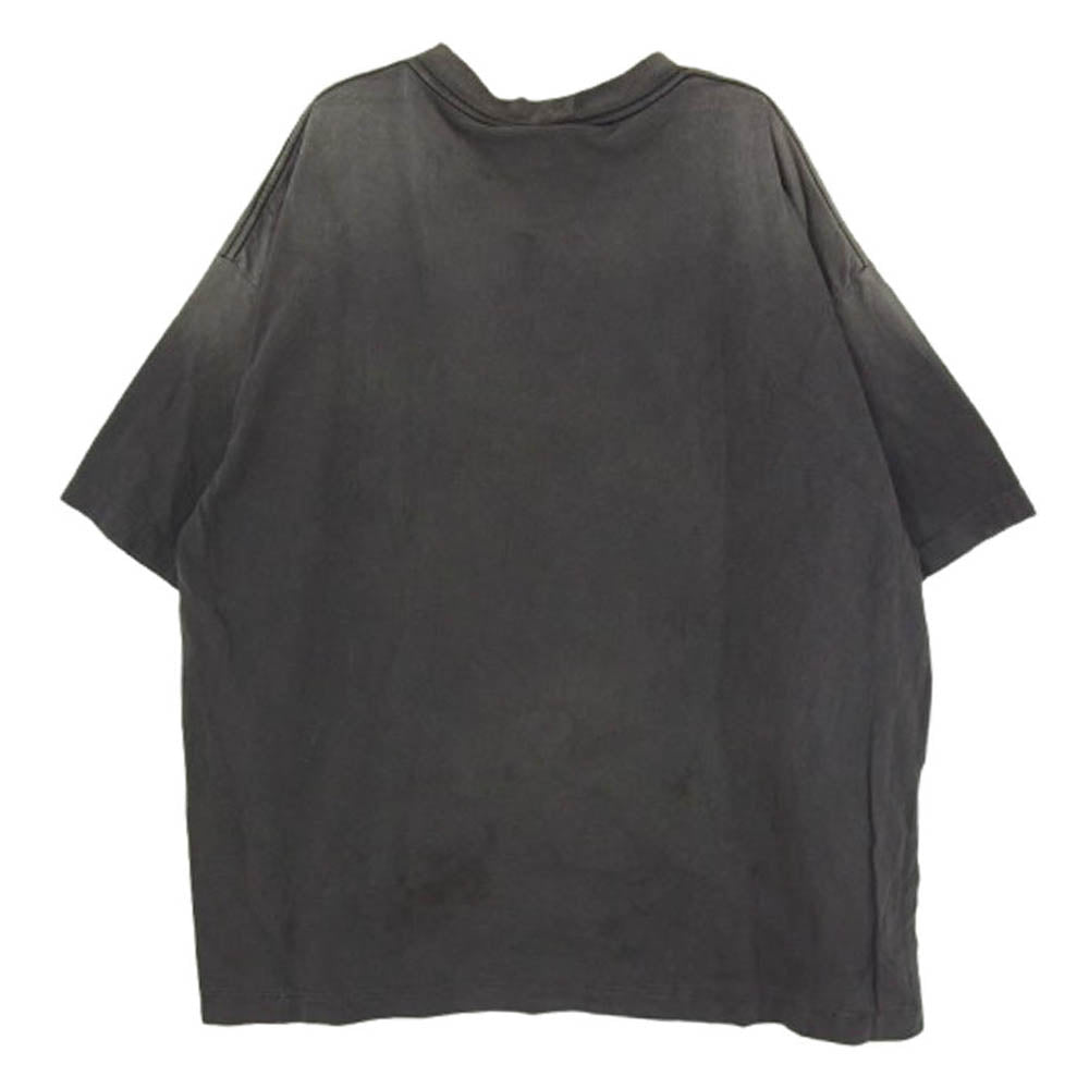 SAINT MICHAEL セントマイケル 25SS SM-HR8-0000-C69 × NEIGHBORHOOD ネイバーフッド STHD SS TEE HOOD プリント 半袖 Tシャツ チャコール系 XL【極上美品】【中古】