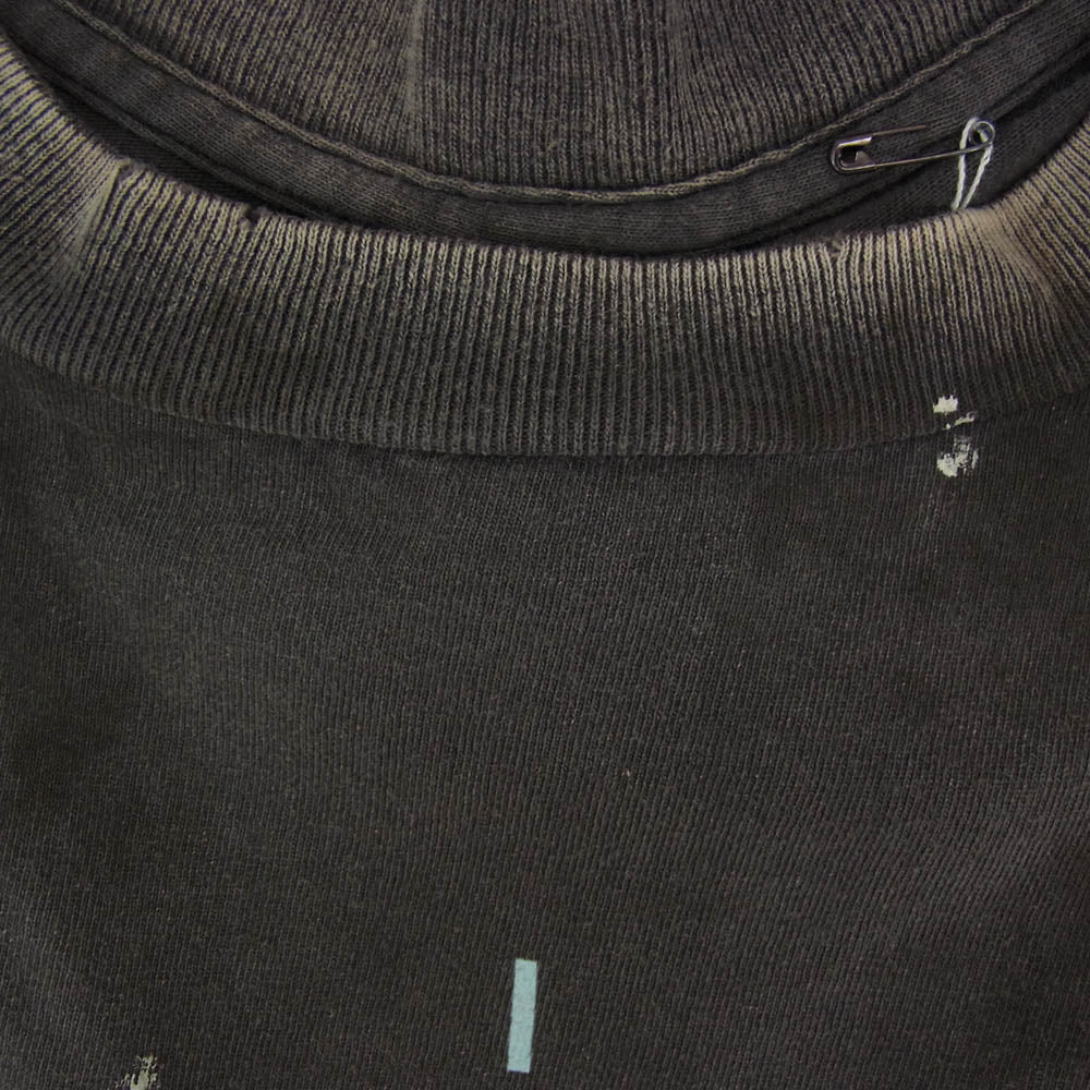 SAINT MICHAEL セントマイケル 25SS SM-HR8-0000-C69 × NEIGHBORHOOD ネイバーフッド STHD SS TEE HOOD プリント 半袖 Tシャツ チャコール系 XL【極上美品】【中古】