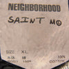 SAINT MICHAEL セントマイケル 25SS SM-HR8-0000-C69 × NEIGHBORHOOD ネイバーフッド STHD SS TEE HOOD プリント 半袖 Tシャツ チャコール系 XL【極上美品】【中古】