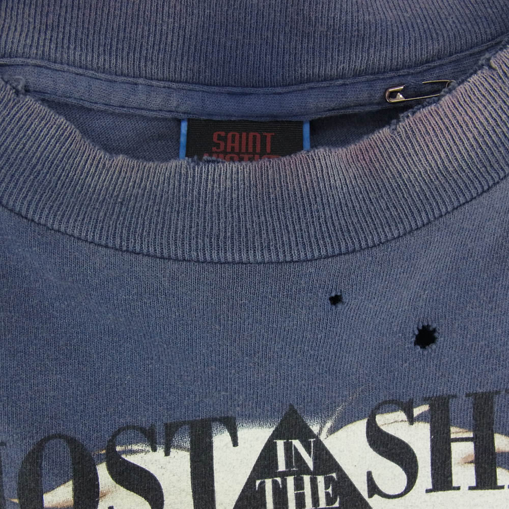 SAINT MICHAEL セントマイケル 25SS SM-HR8-0000-C07 × 攻殻機動隊 GS_SS_TEE プリント 半袖 Tシャツ ネイビー系 L【極上美品】【中古】