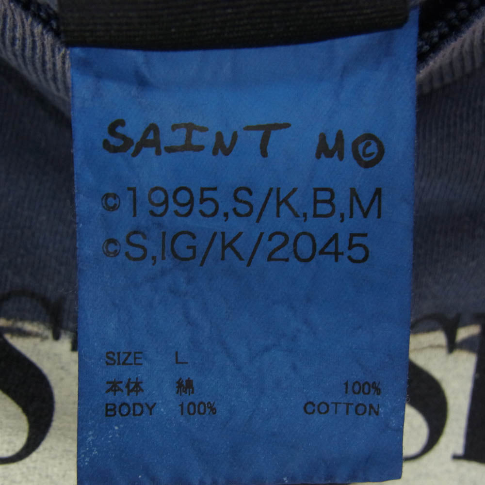 SAINT MICHAEL セントマイケル 25SS SM-HR8-0000-C07 × 攻殻機動隊 GS_SS_TEE プリント 半袖 Tシャツ ネイビー系 L【極上美品】【中古】