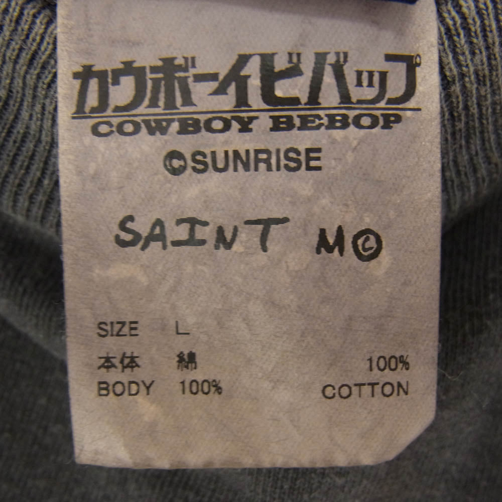 SAINT MICHAEL セントマイケル 25SS SM-HR8-0000-C04 CB SS TEE COWBOY BEBOP カウボーイビバップ プリント 半袖 Tシャツ チャコール系 L【極上美品】【中古】