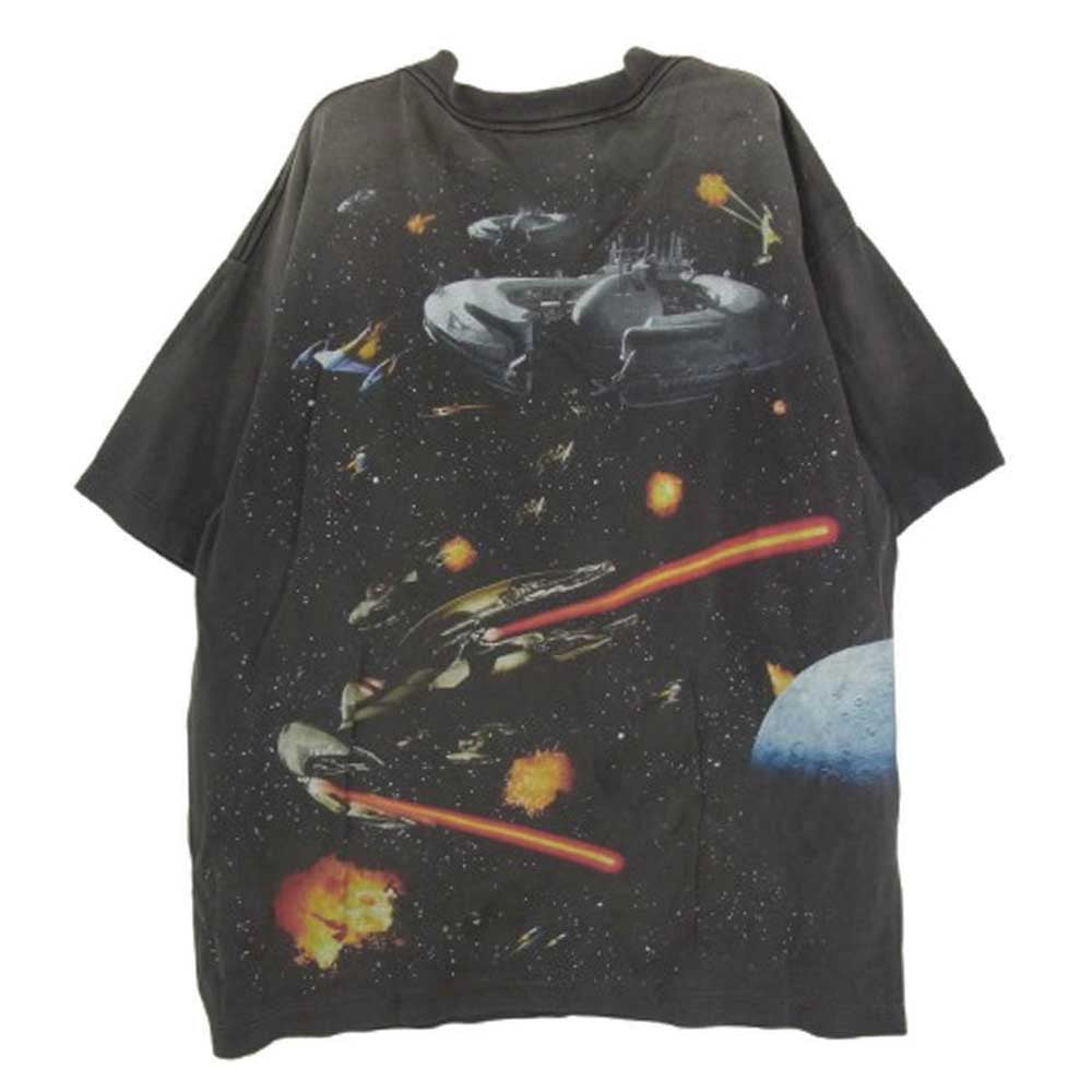 SAINT MICHAEL セントマイケル 25SS SM-HR8-0000-C62 × STAR WARS スターウォーズ SW_SS TEE プリント 半袖 Tシャツ ブラック系 L【極上美品】【中古】