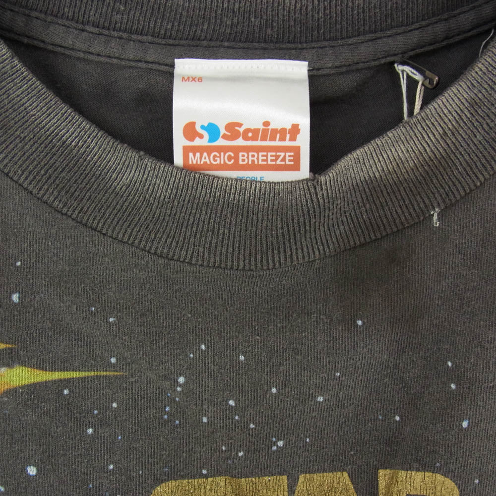 SAINT MICHAEL セントマイケル 25SS SM-HR8-0000-C62 × STAR WARS スターウォーズ SW_SS TEE プリント 半袖 Tシャツ ブラック系 L【極上美品】【中古】