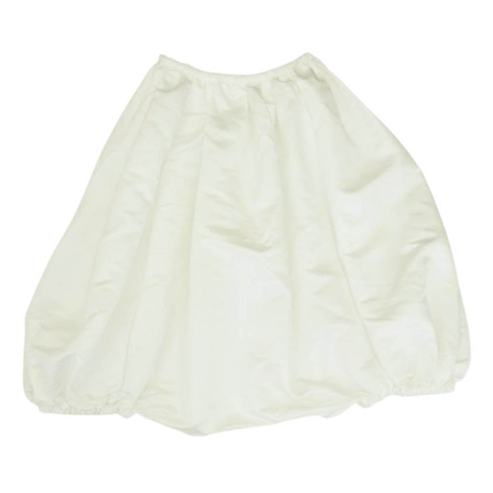 COMME des GARCONS コムデギャルソン 23SS RK-P013 コムコム エステルサテン ウエストほつれ加工 バルーン パンツ ホワイト系 XS【中古】