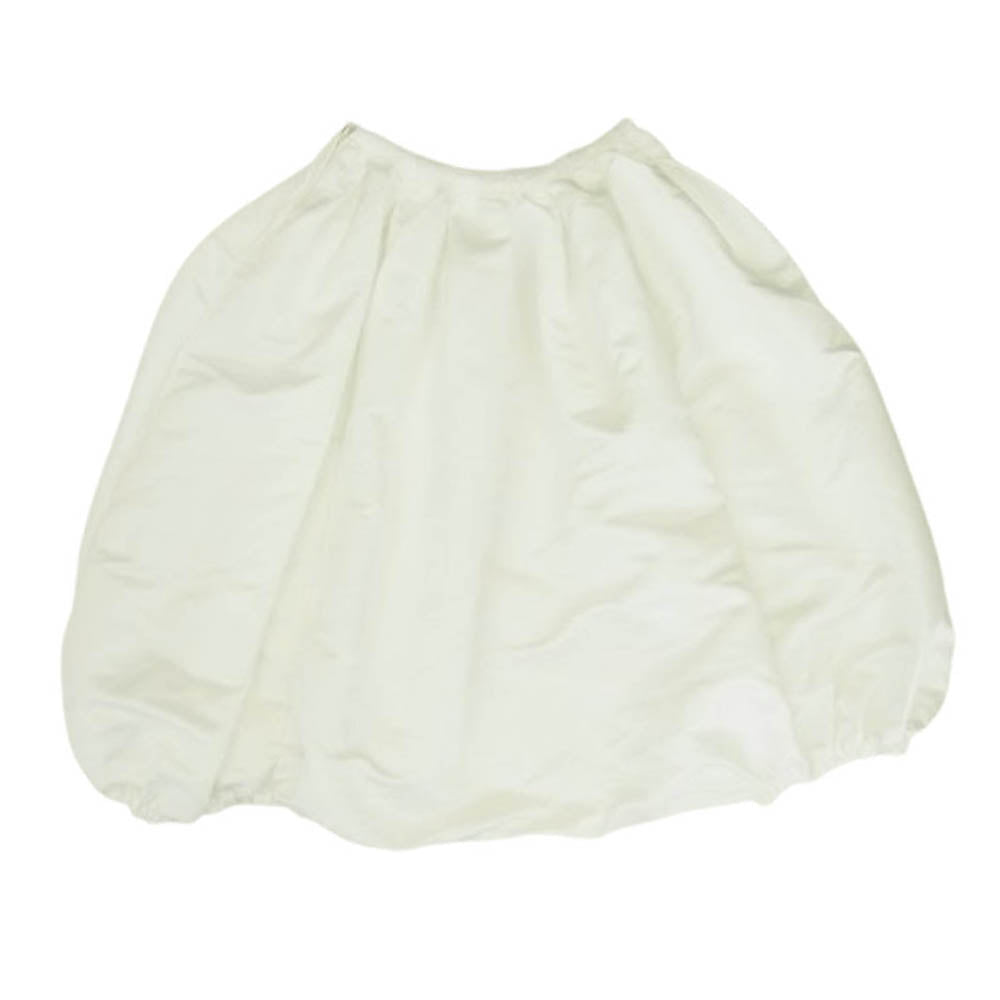 COMME des GARCONS コムデギャルソン 23SS RK-P013 コムコム エステルサテン ウエストほつれ加工 バルーン パンツ ホワイト系 XS【中古】