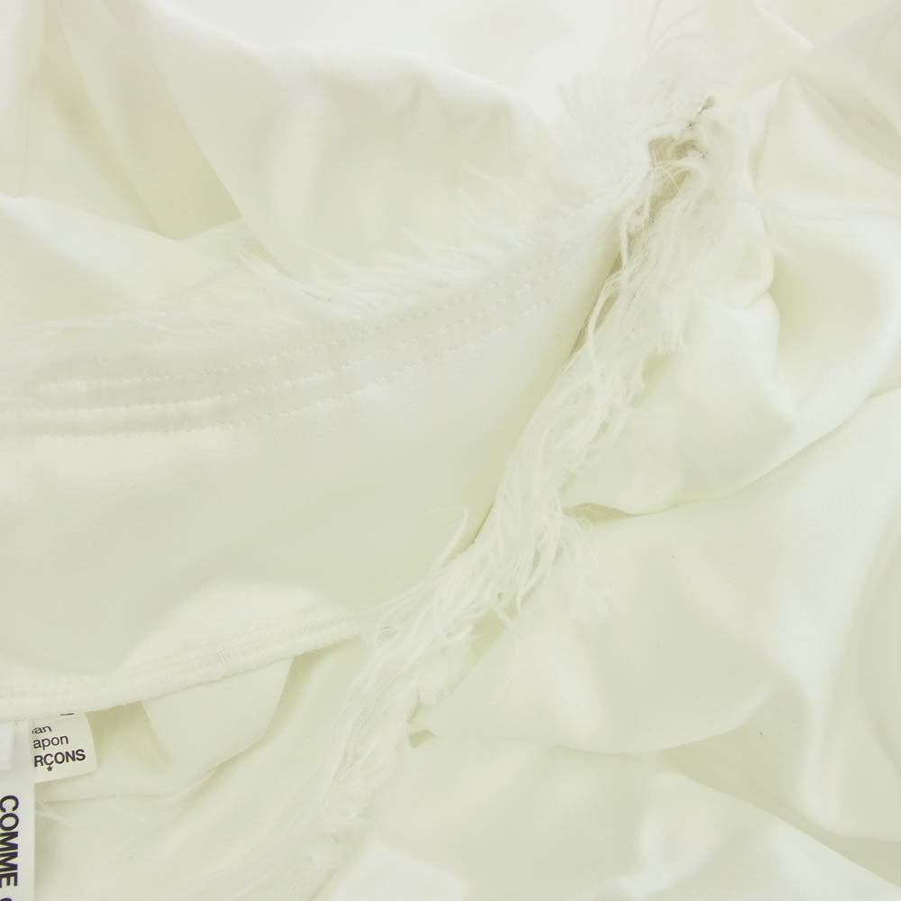 COMME des GARCONS コムデギャルソン 23SS RK-P013 コムコム エステルサテン ウエストほつれ加工 バルーン パンツ ホワイト系 XS【中古】