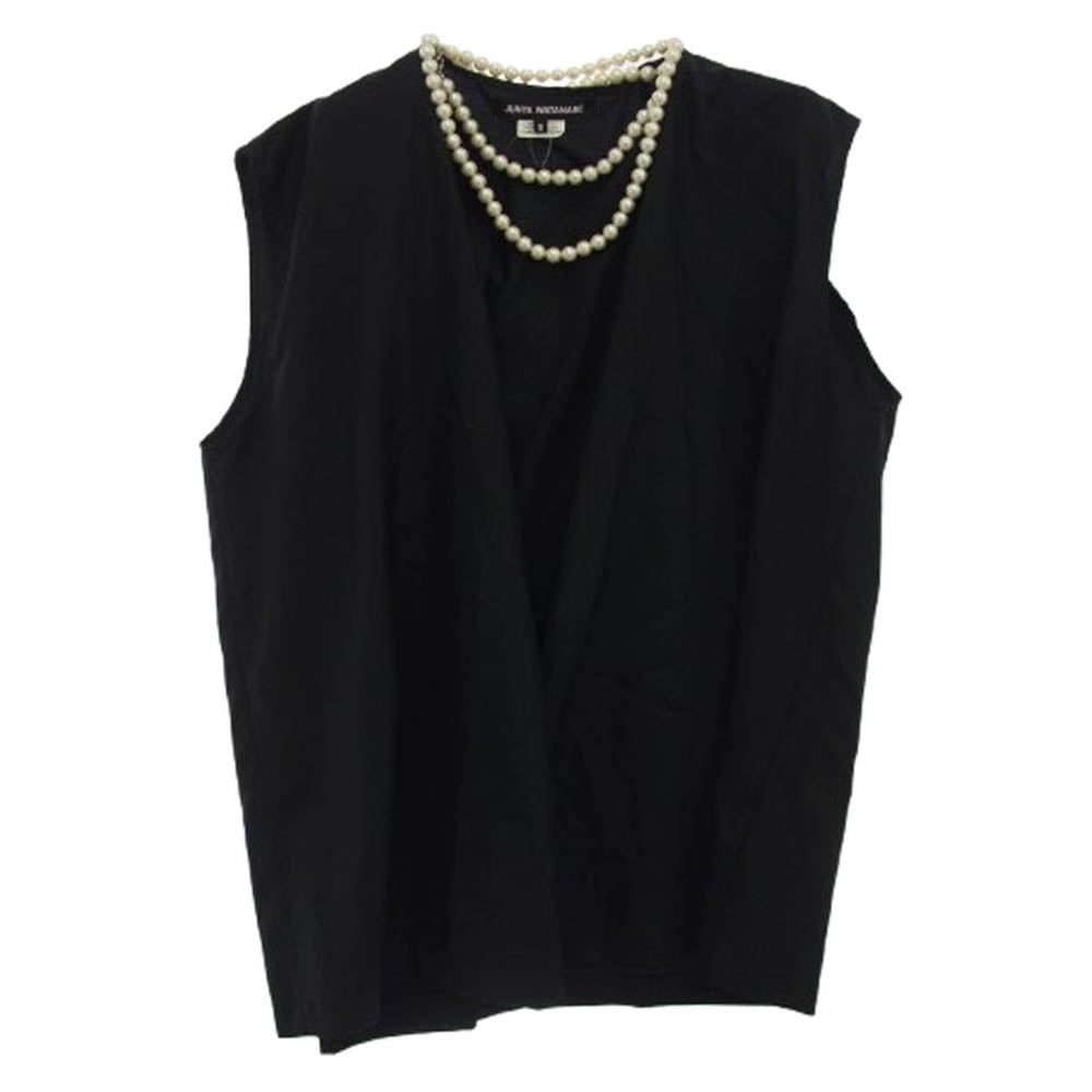 JUNYA WATANABE COMME des GARCONS ジュンヤワタナベコムデギャルソン JK-B018 パール付き ウール 変形 ジレ ブラック系 S【新古品】【未使用】【中古】
