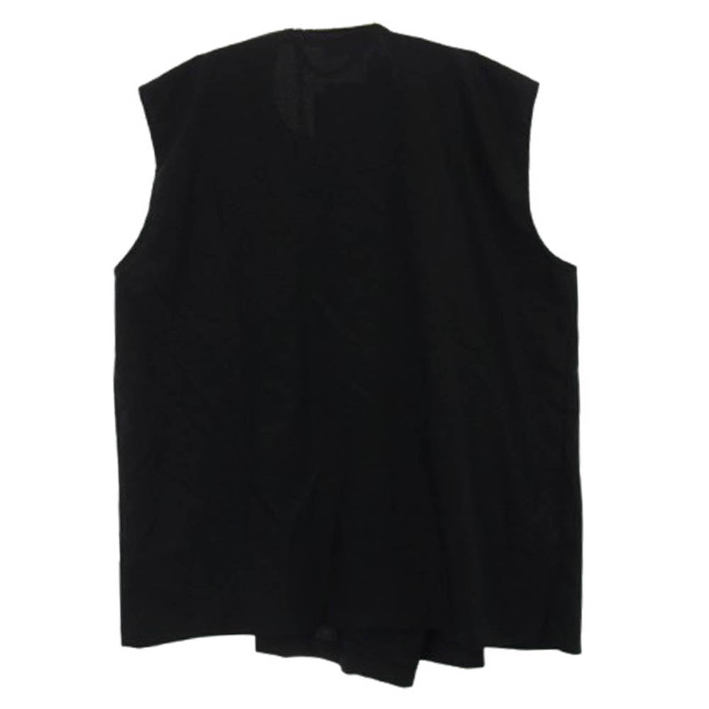 JUNYA WATANABE COMME des GARCONS ジュンヤワタナベコムデギャルソン JK-B018 パール付き ウール 変形 ジレ ブラック系 S【新古品】【未使用】【中古】