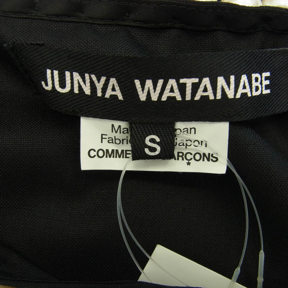 JUNYA WATANABE COMME des GARCONS ジュンヤワタナベコムデギャルソン JK-B018 パール付き ウール 変形 ジレ ブラック系 S【新古品】【未使用】【中古】