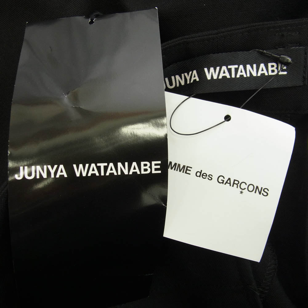 JUNYA WATANABE COMME des GARCONS ジュンヤワタナベコムデギャルソン 23SS JK-P006 キッドモヘヤ 変形 ワイド スラックス パンツ ブラック系 S【新古品】【未使用】【中古】
