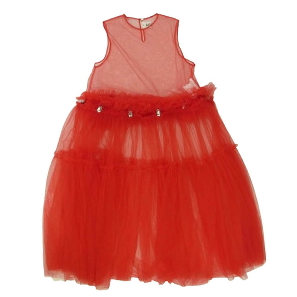 COMME des GARCONS NOIR コムデギャルソン ノワール 3O-O002 noir kei ninomiya ノワールケイニノミヤ Detachable Skirt Dress ディタッチブル チュール ワンピース ドレス レッド系 XS【新古品】【未使用】【中古】