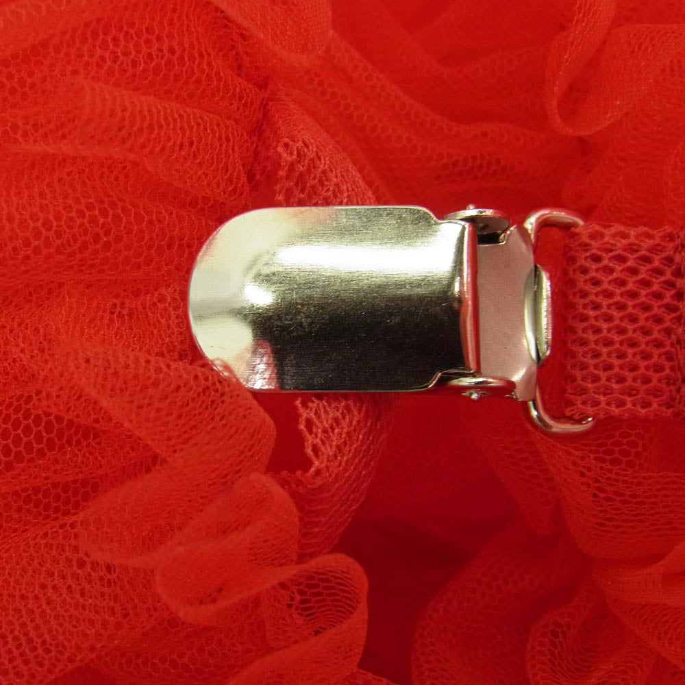 COMME des GARCONS NOIR コムデギャルソン ノワール 3O-O002 noir kei ninomiya ノワールケイニノミヤ Detachable Skirt Dress ディタッチブル チュール ワンピース ドレス レッド系 XS【新古品】【未使用】【中古】