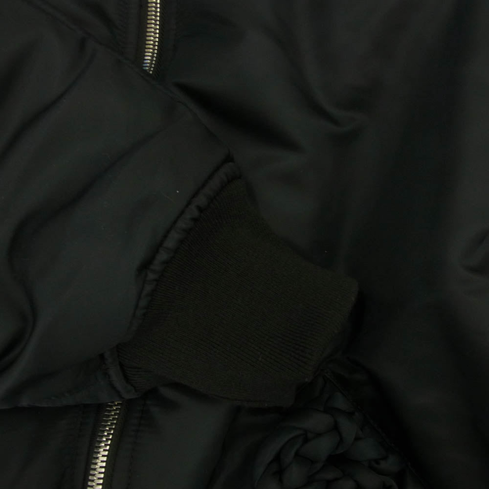 COMME des GARCONS NOIR コムデギャルソン ノワール 24AW 3N-J011 noir kei ninomiya ノワールケイニノミヤ ダブルジップ MA-1 ボンバージャケット ブルゾン ブラック系 S【新古品】【未使用】【中古】