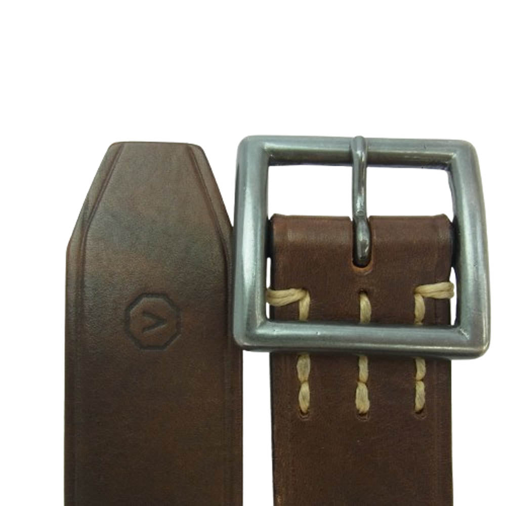 VISVIM ビズビム VA0000483-01 GUILD BELT 40mm レザー ベルト ブラウン系 32【中古】