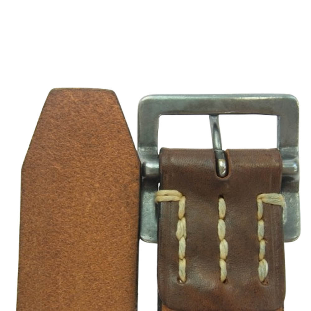 VISVIM ビズビム VA0000483-01 GUILD BELT 40mm レザー ベルト ブラウン系 32【中古】
