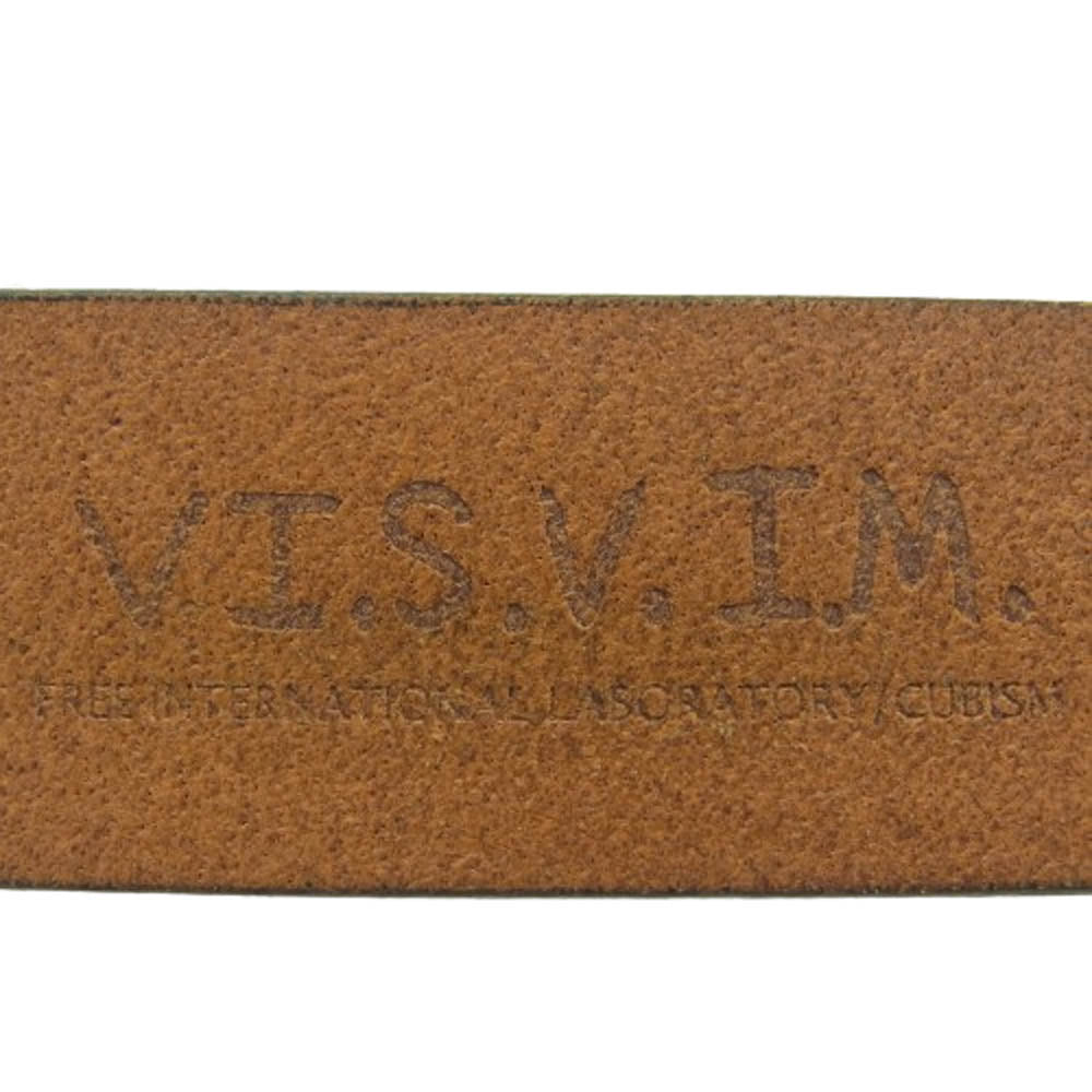 VISVIM ビズビム VA0000483-01 GUILD BELT 40mm レザー ベルト ブラウン系 32【中古】
