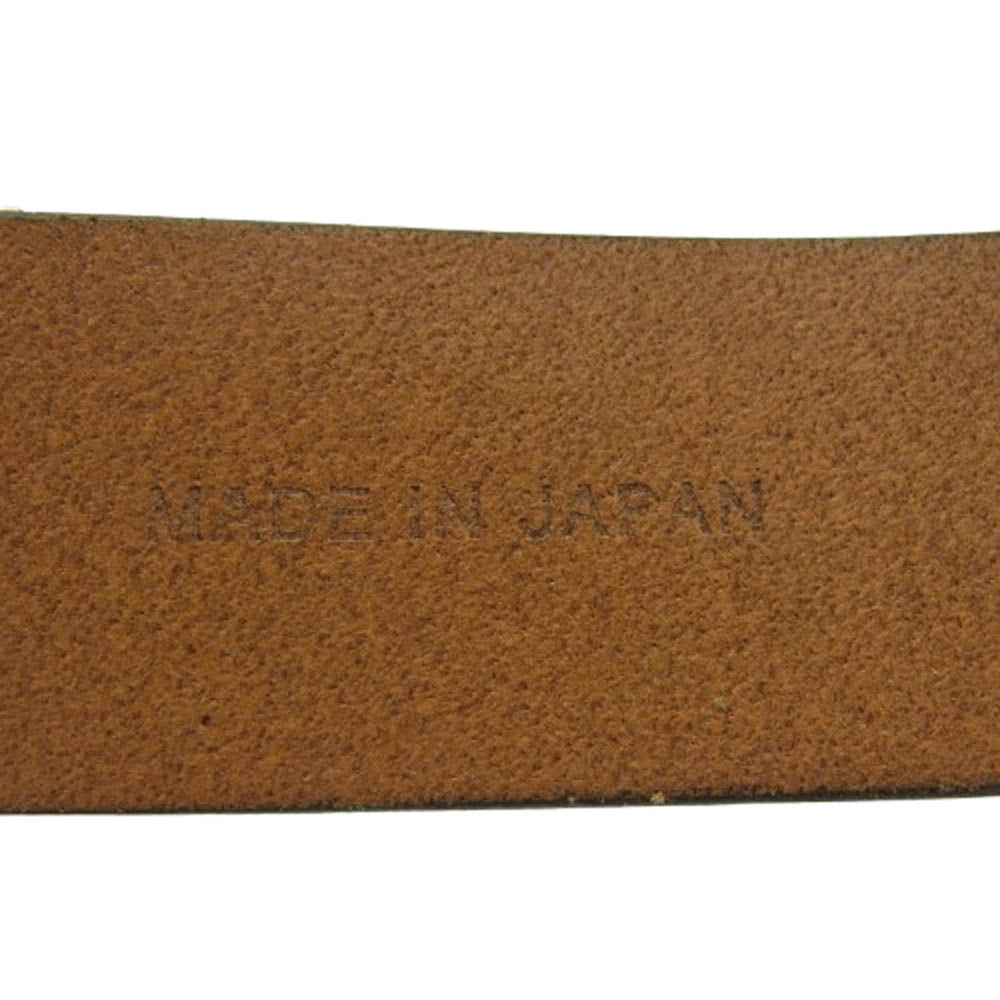 VISVIM ビズビム VA0000483-01 GUILD BELT 40mm レザー ベルト ブラウン系 32【中古】