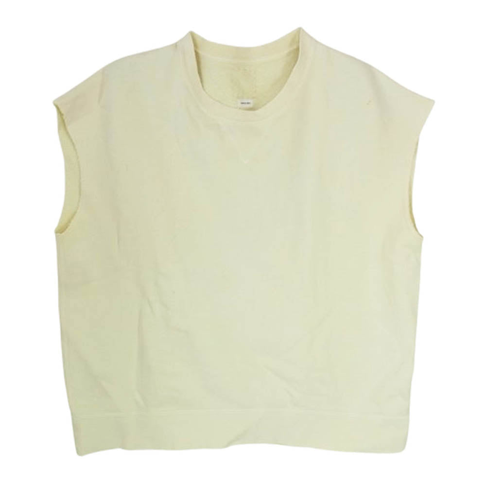 VISVIM ビズビム 24SS 0124105010017 MONDO SWEAT S L CRASH モンド クラッシュ ダメージ加工 ノースリーブ スウェット オフホワイト系 1【中古】