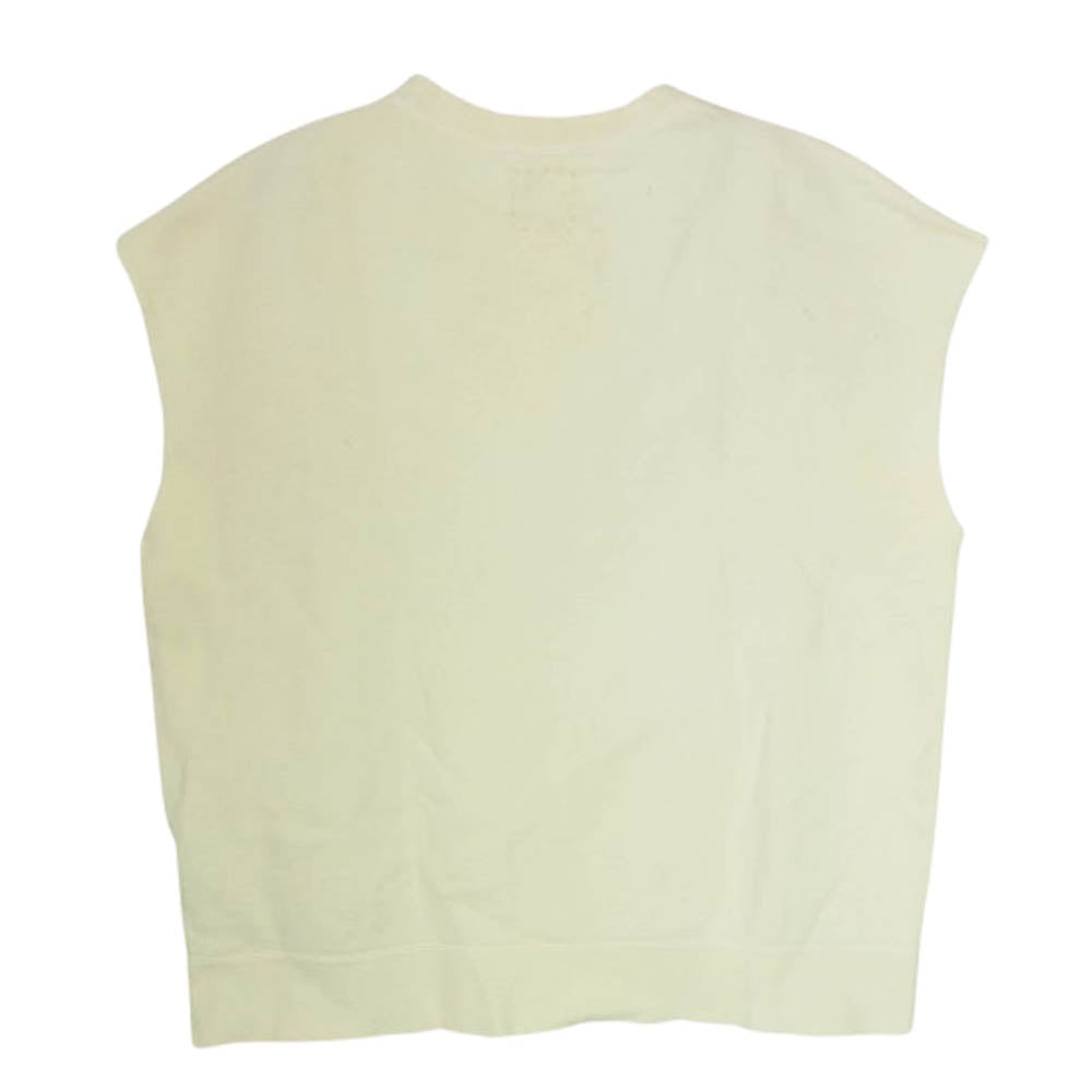 VISVIM ビズビム 24SS 0124105010017 MONDO SWEAT S L CRASH モンド クラッシュ ダメージ加工 ノースリーブ スウェット オフホワイト系 1【中古】