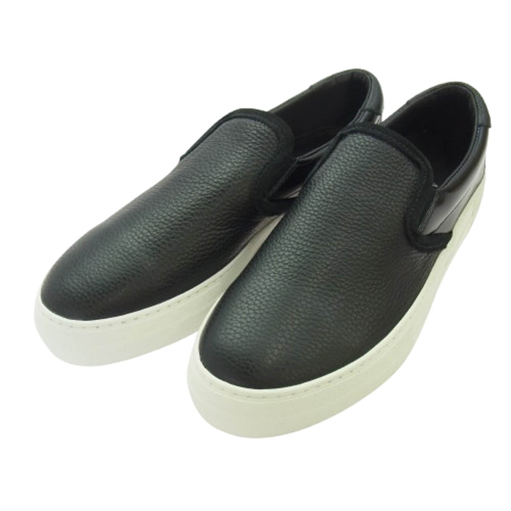 AKM エイケイエム レザー スリッポン シューズ スニーカー ブラック系 43【美品】【中古】