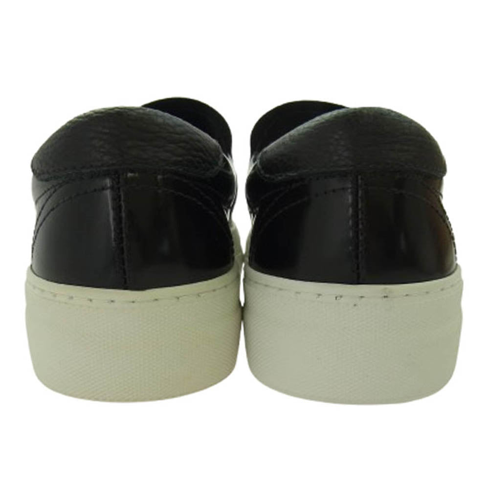 AKM エイケイエム レザー スリッポン シューズ スニーカー ブラック系 43【美品】【中古】