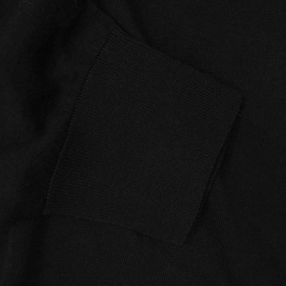 BALENCIAGA バレンシアガ 813099 T1716 GARDE-ROBE ロゴ刺繍 長袖 ニット ポロシャツ ブラック系 XS【極上美品】【中古】